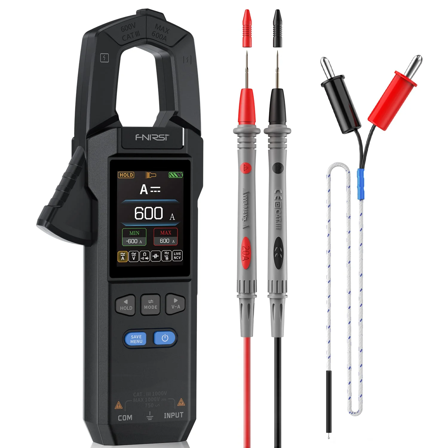 FNIRSI® DMC-100 DC AC Current Voltage Clamp Meter Digital Multimeter - Image 9