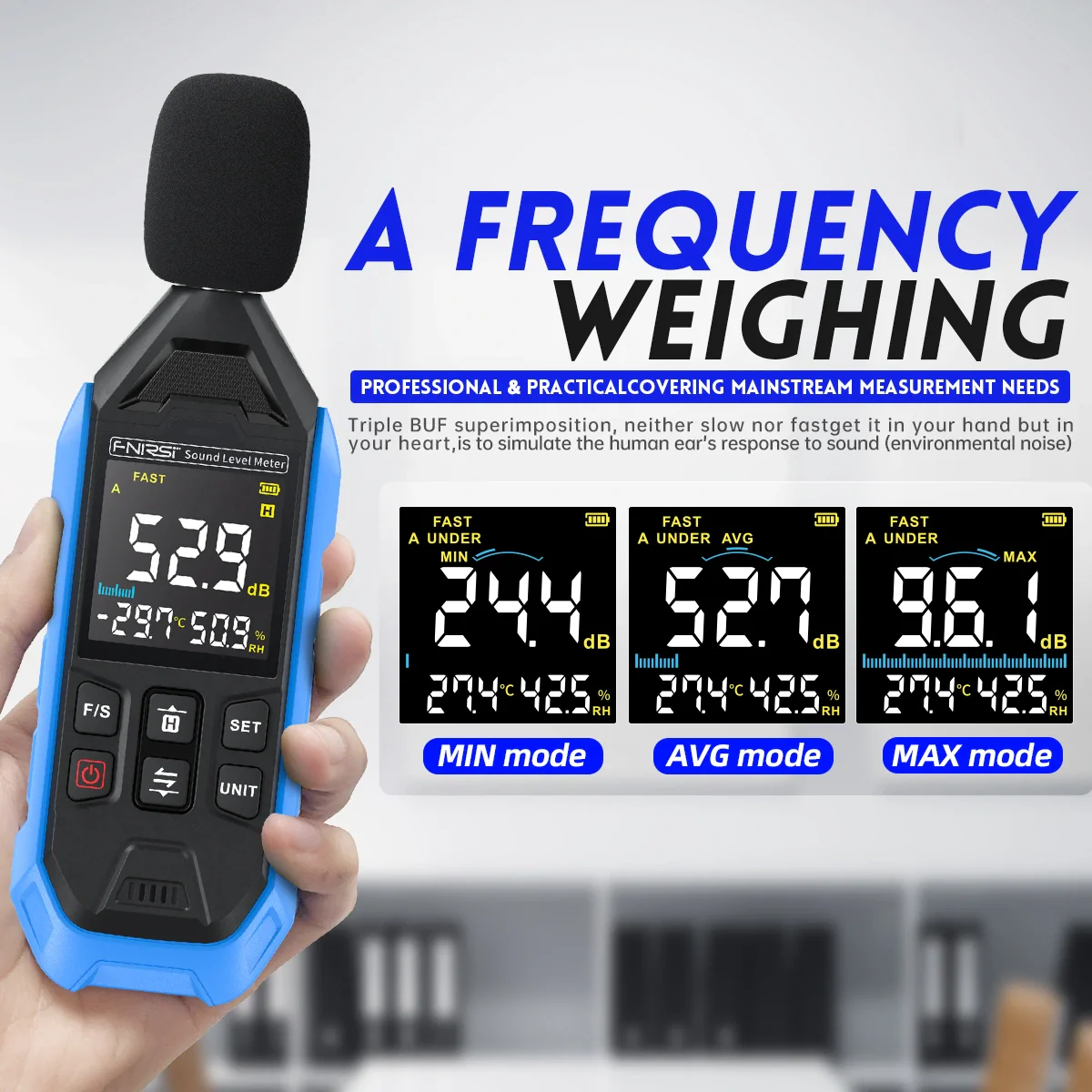 FNIRSI® FDM01 High-precision Digital Noise Decibel Meter - Image 7